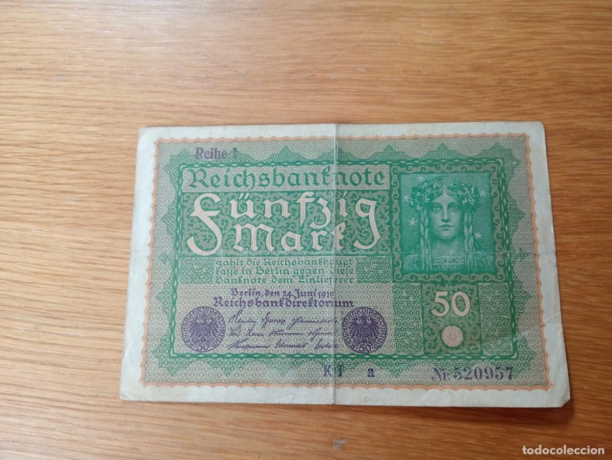 Billets internationaux: BILLETE DE ALEMANIA (REICHSBANKNOTE). 50 MARCOS. N.&ordm; SERIE: KT a 520957. A&Ntilde;O 1919. PICK 66.CIRCULADO