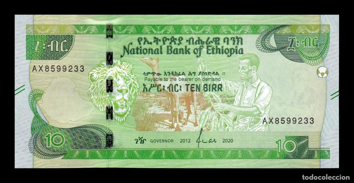 Billetes extranjeros: Etiop&iacute;a 10 Birr 2020 Pick 55 Sc Unc