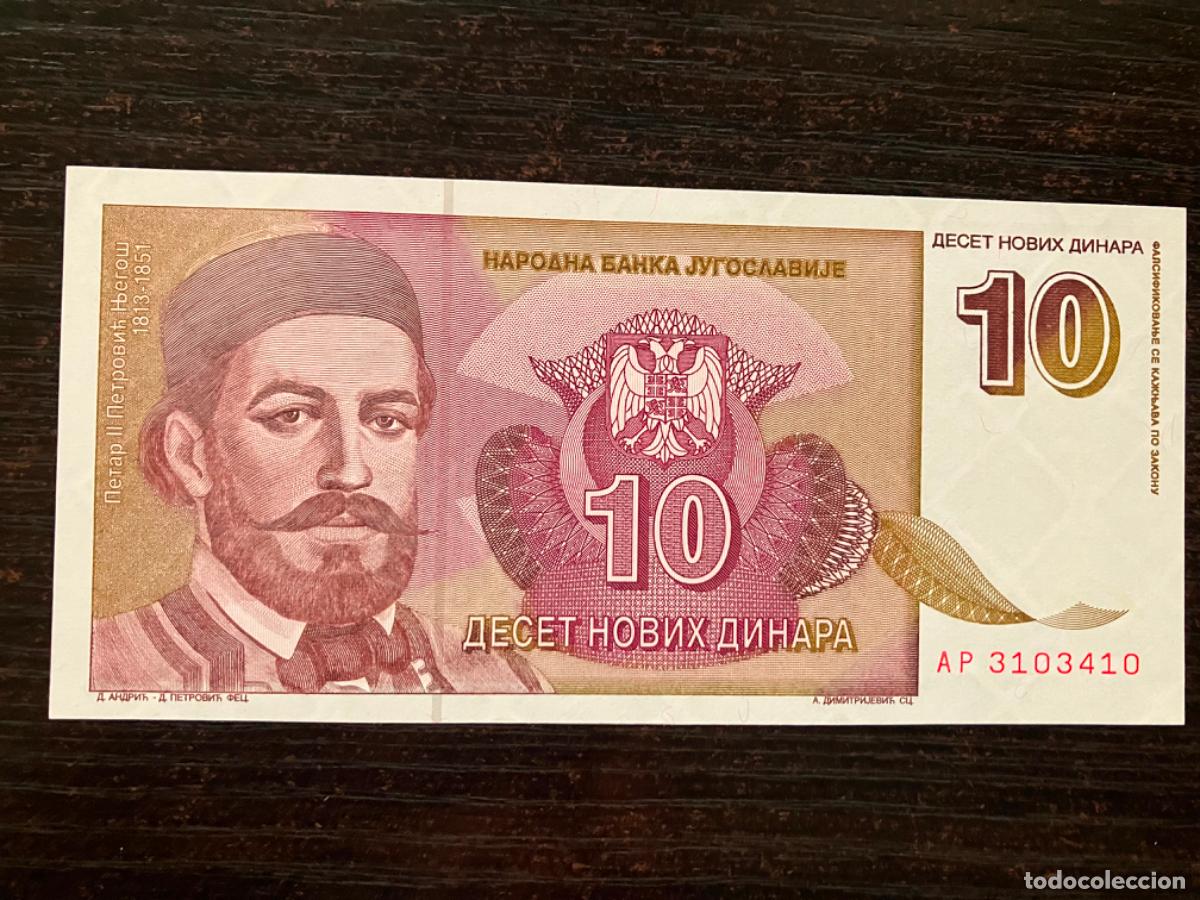 Billetes extranjeros: Yugoslavia - Billete 10 dinara