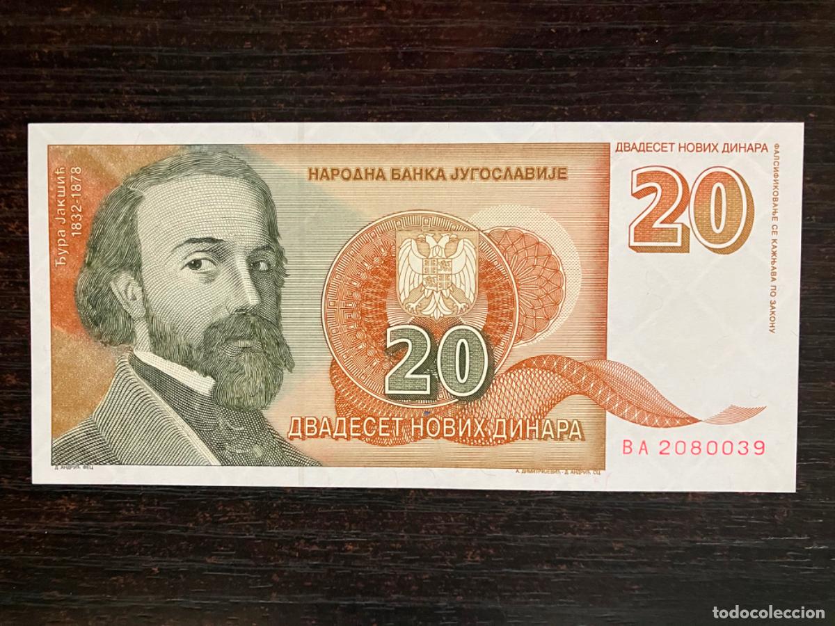 Billetes extranjeros: Yugoslavia - Billete 20 dinara