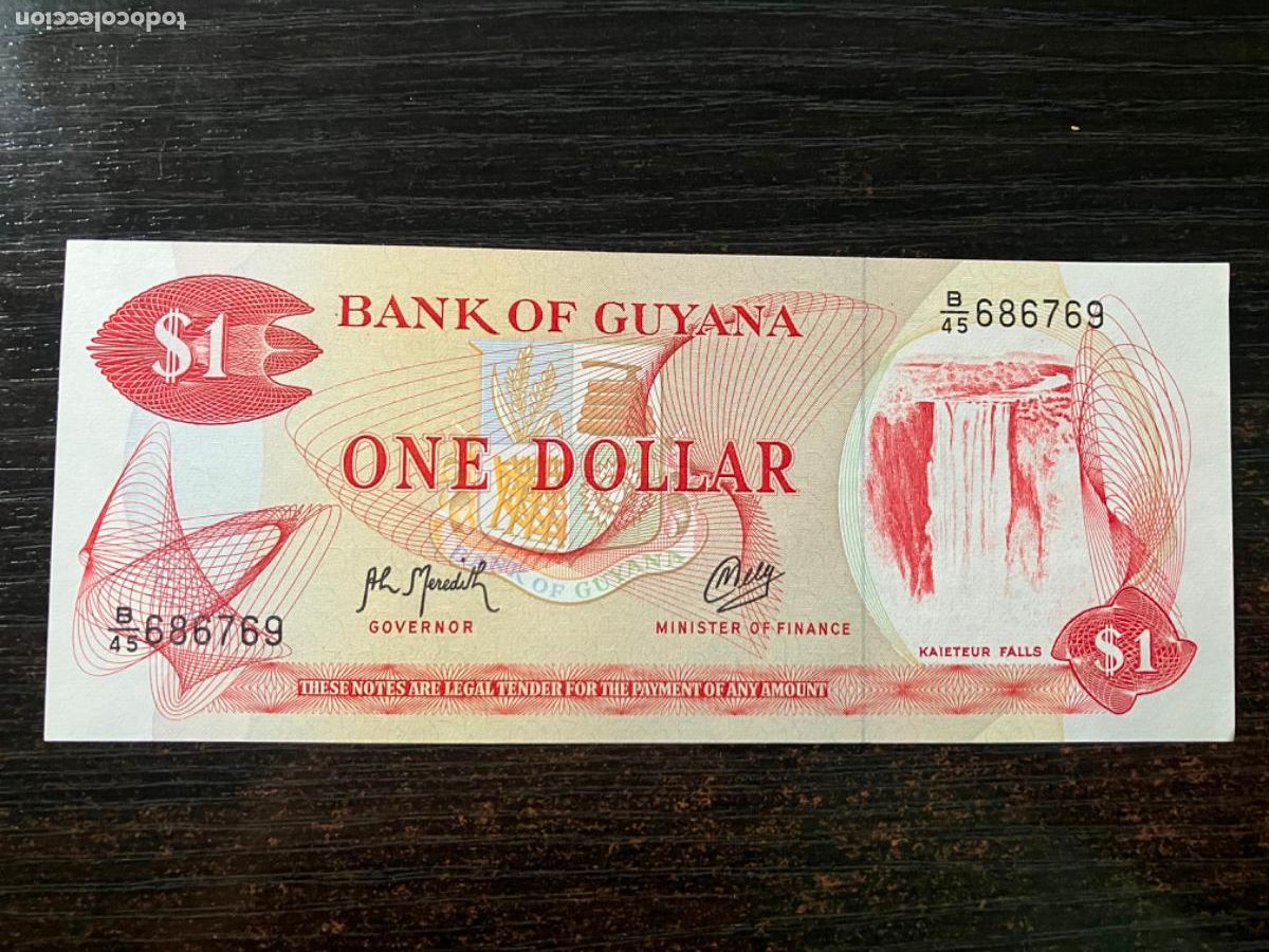 Billetes extranjeros: Guyana - Billete 1 d&oacute;lar dollars - sin circular