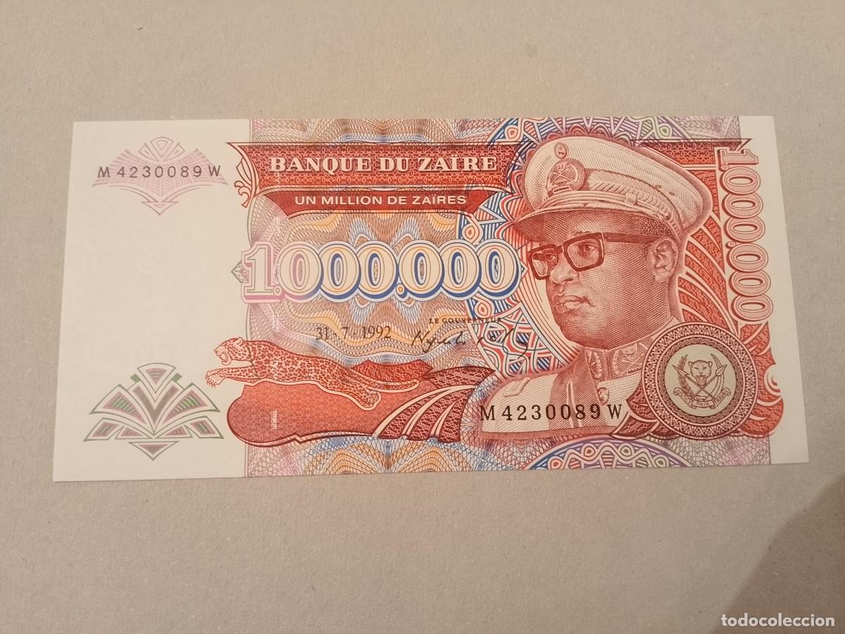 Billetes extranjeros: Billete Zaire, 1.000.000 zaires, a&ntilde;o 1992, UNC
