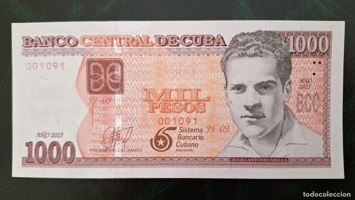 Banconote internazionali: BILLETE 1000 PESOS BANCO NACIONAL DE CUBA 2025 CONMEMORATIVO 65 ANIVERSARIO SIN CIRCULAR