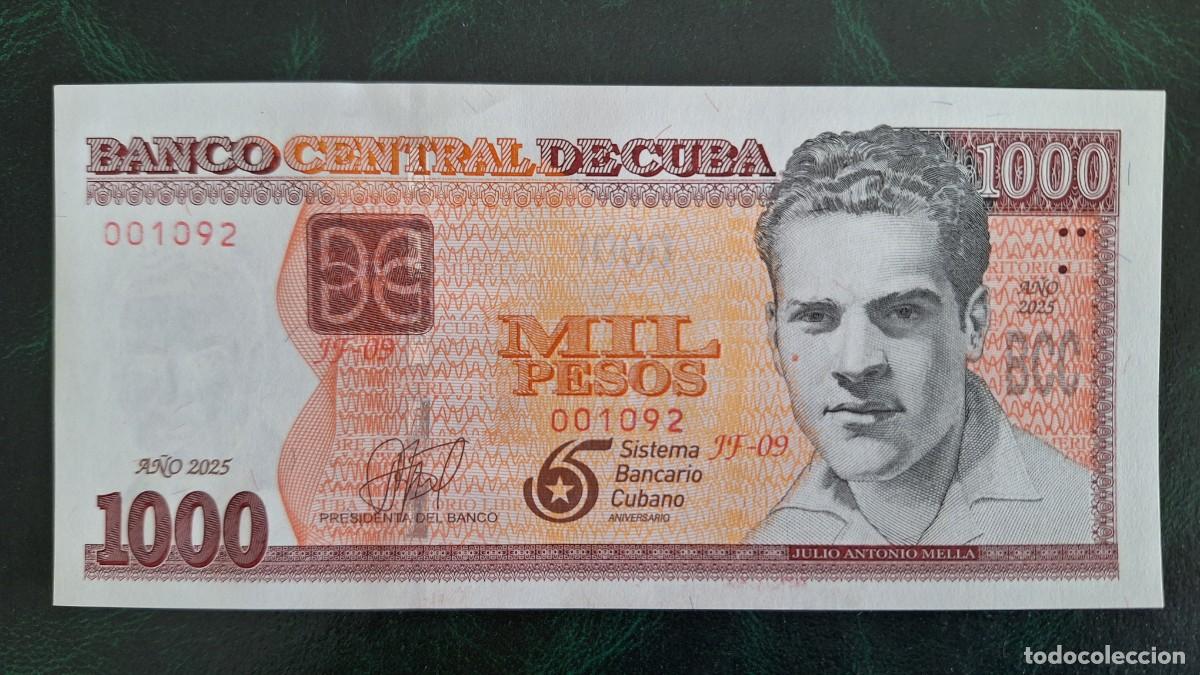Banconote internazionali: BILLETE 1000 PESOS BANCO NACIONAL DE CUBA 2025 CONMEMORATIVO 65 ANIVERSARIO SIN CIRCULAR