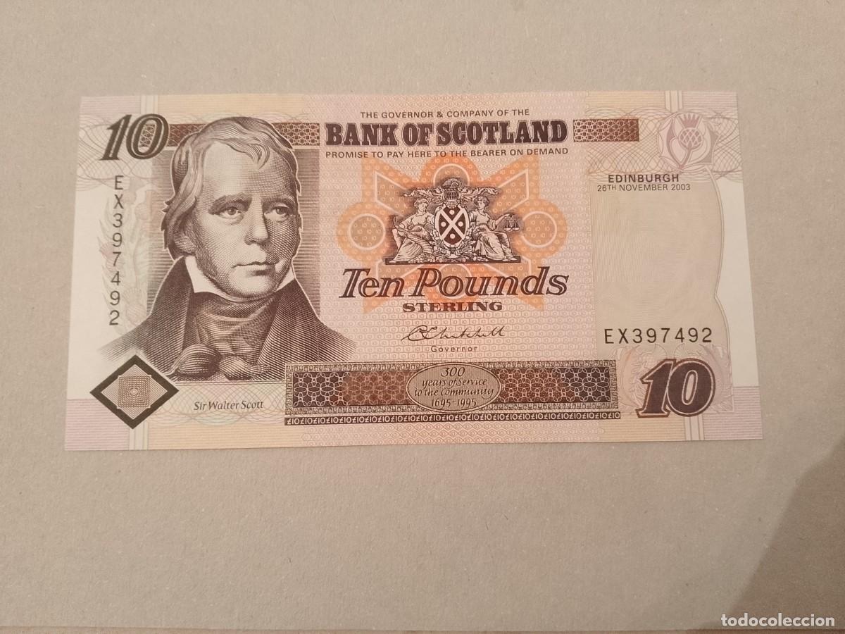 Billetes extranjeros: Billete Escocia, 10 libras, a&ntilde;o 2003, UNC