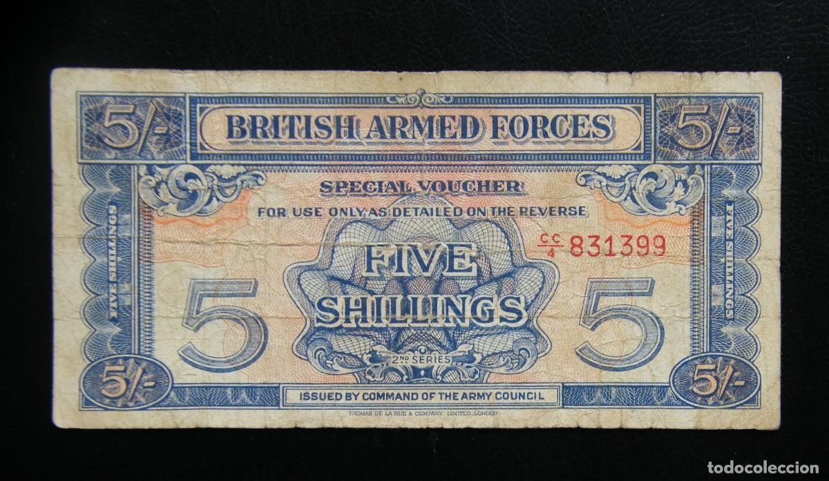 Internationale Banknoten: INGLATERRA BILLETE MILITAR DE 5 PENIQUES 1948 CIRCULADO