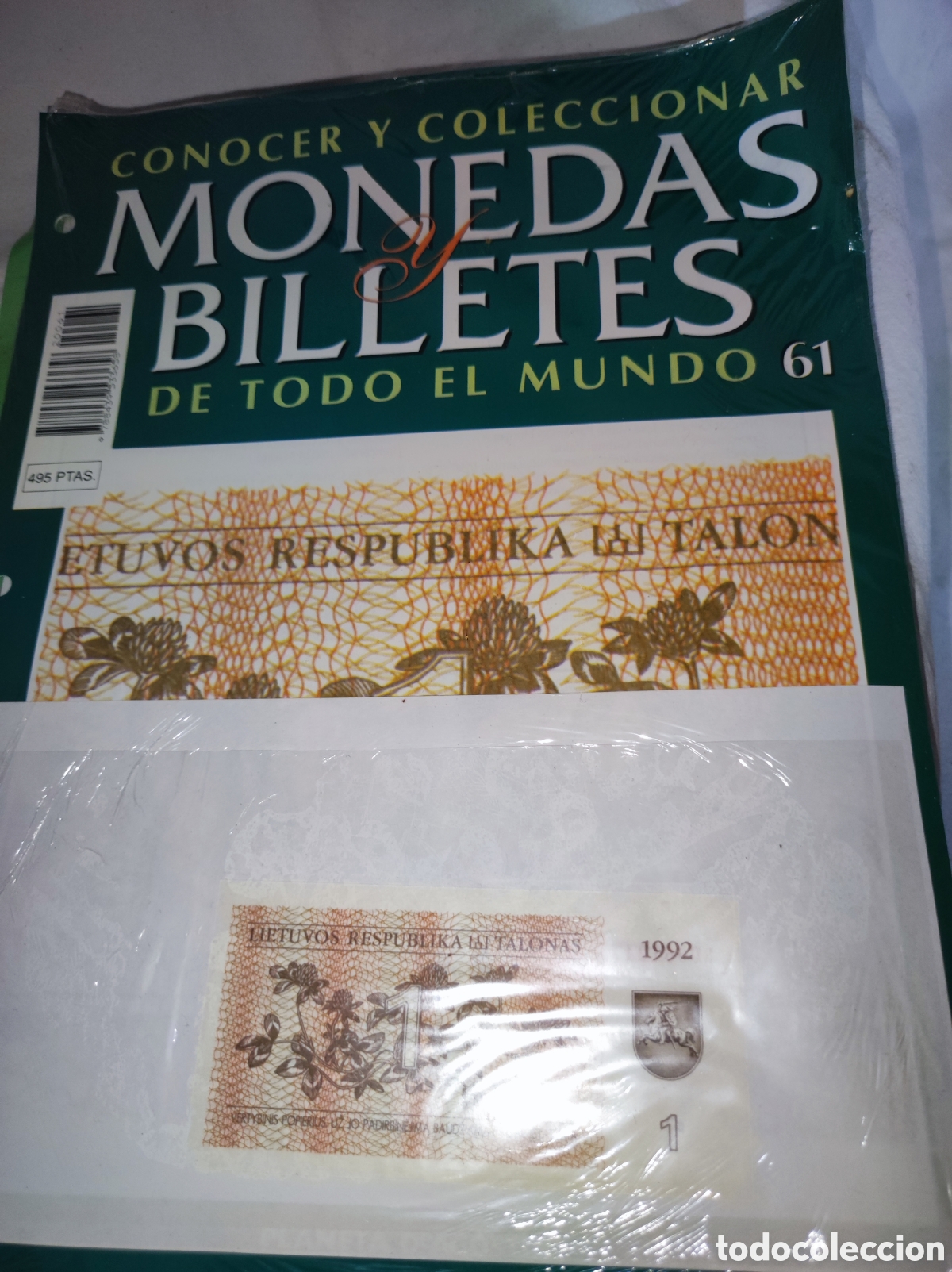 Billetes extranjeros: Billete Lituania - Monedas y billetes de todo el mundo - Planeta Deagostini - N&uacute;mero 61