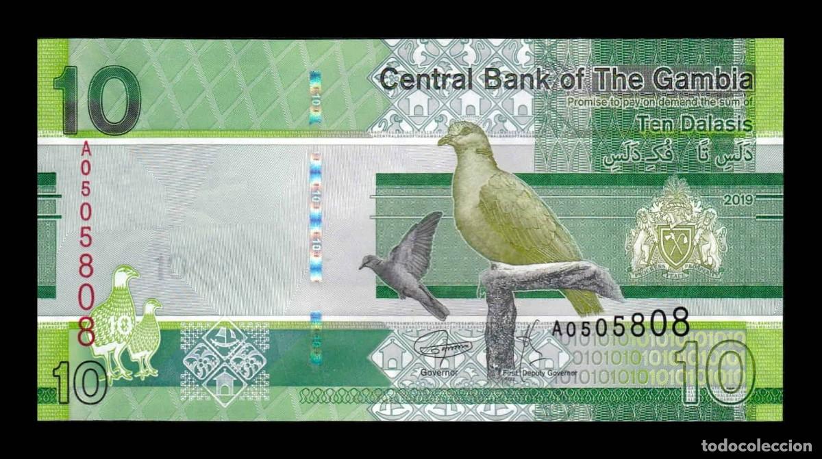 Billetes extranjeros: Gambia 10 Dalasis 2019 Pick 38a Sc Unc