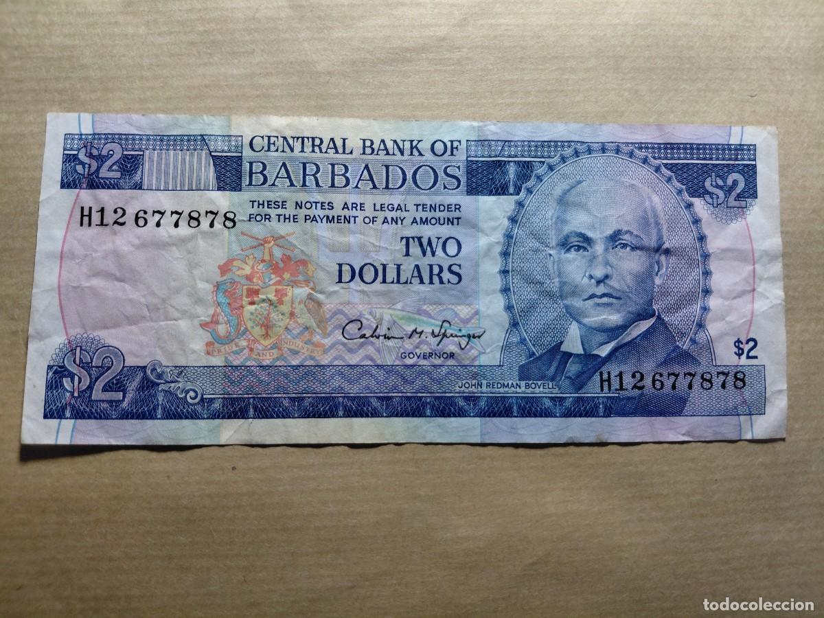 Billetes extranjeros: BARBADOS - 2 DOLAR P42