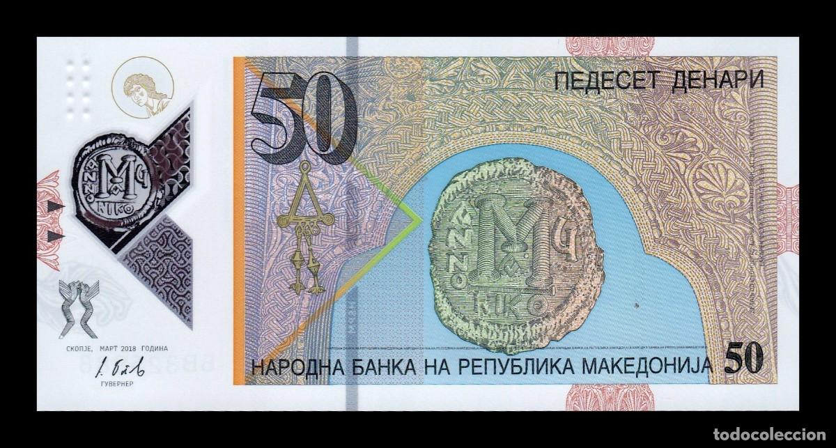Billetes extranjeros: Macedonia 50 Denari 2018 Pick 26 Pol&iacute;mero Sc Unc
