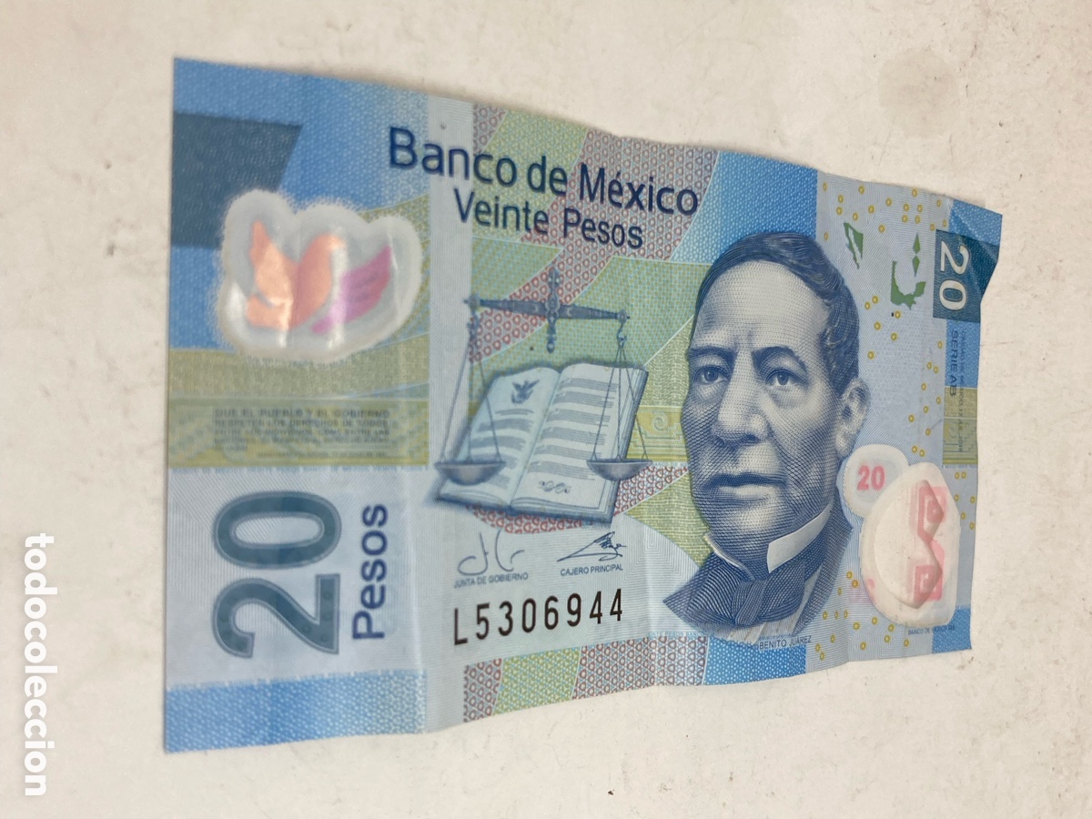 Billetes extranjeros: Billete 20 pesos 2016 M&eacute;xico
