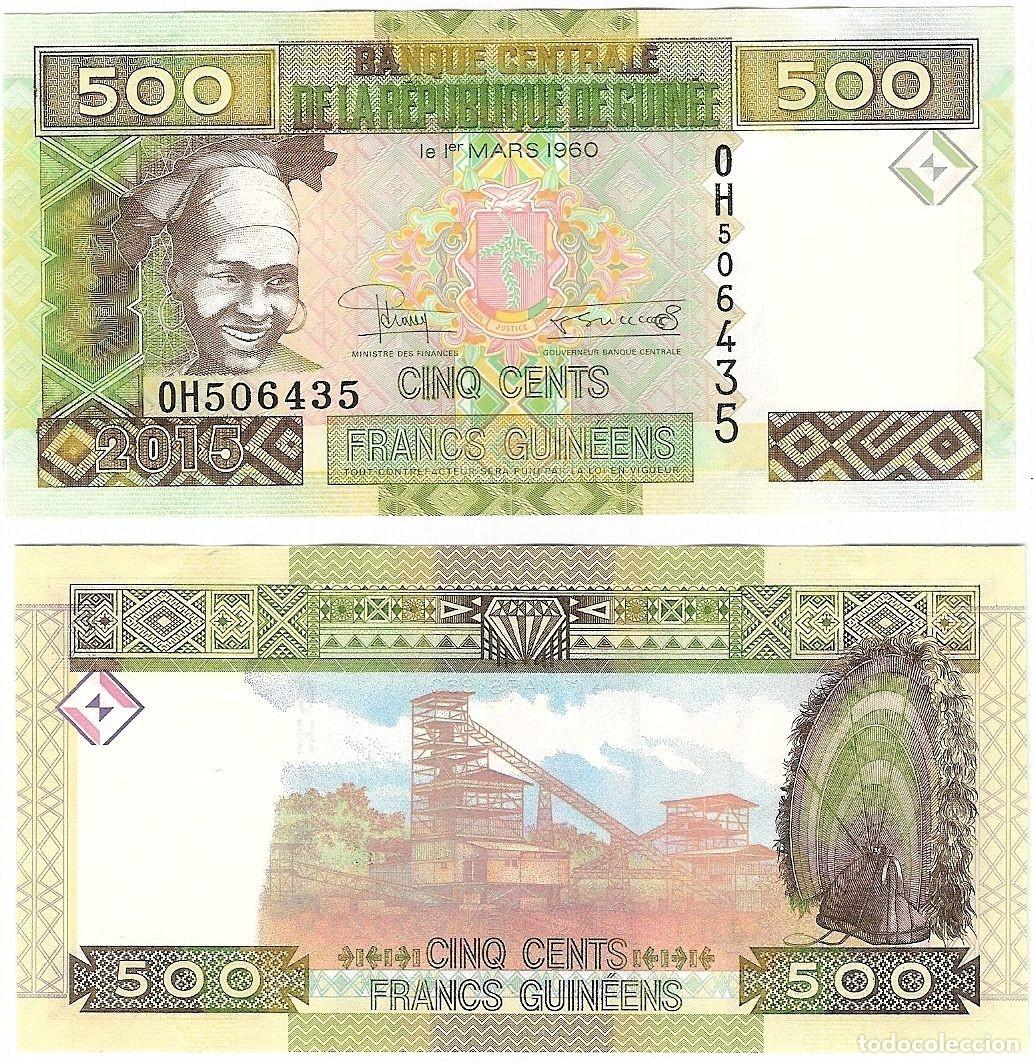 Billetes extranjeros: GUINEA: Billete de 500 Francos de 2015 Sin Circular