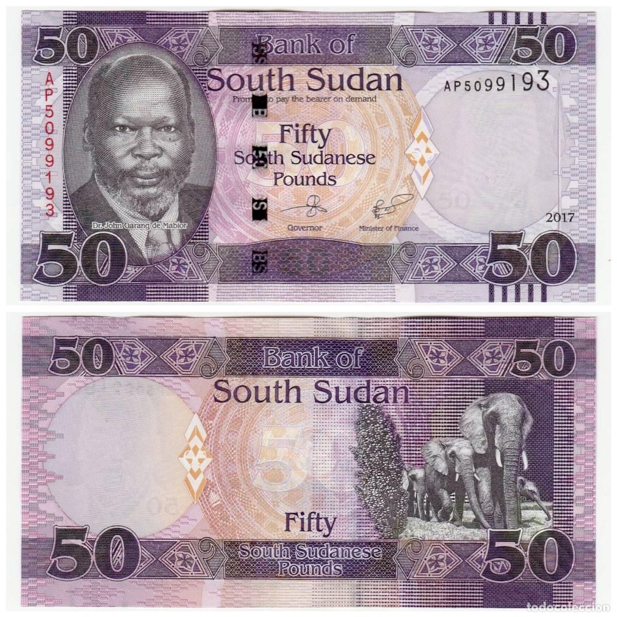 Billetes extranjeros: SUDAN DEL SUR: Billete de 50 Libras de 2017 Sin Circular