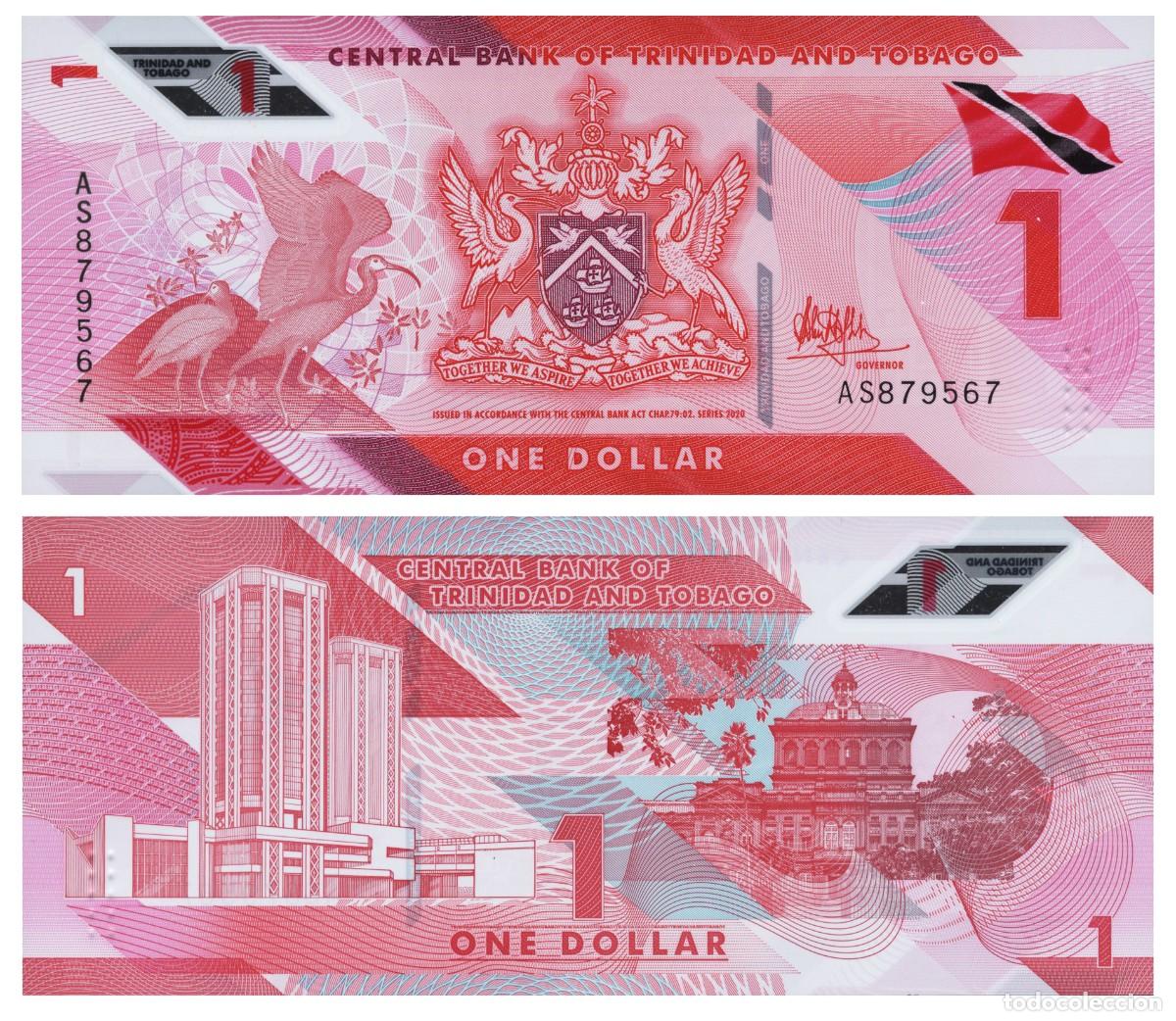 Billetes extranjeros: TRINIDAD Y TOBAGO: Billete de 1 D&oacute;lar de 2020 Pol&iacute;mero Sin Circular
