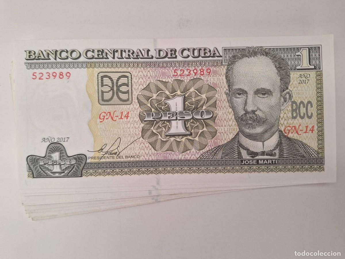 Banconote internazionali: BILLETE DE CUBA 1 PESO JOSE MARTI A&Ntilde;O 2017 PLANCHA SIN CIRCULAR