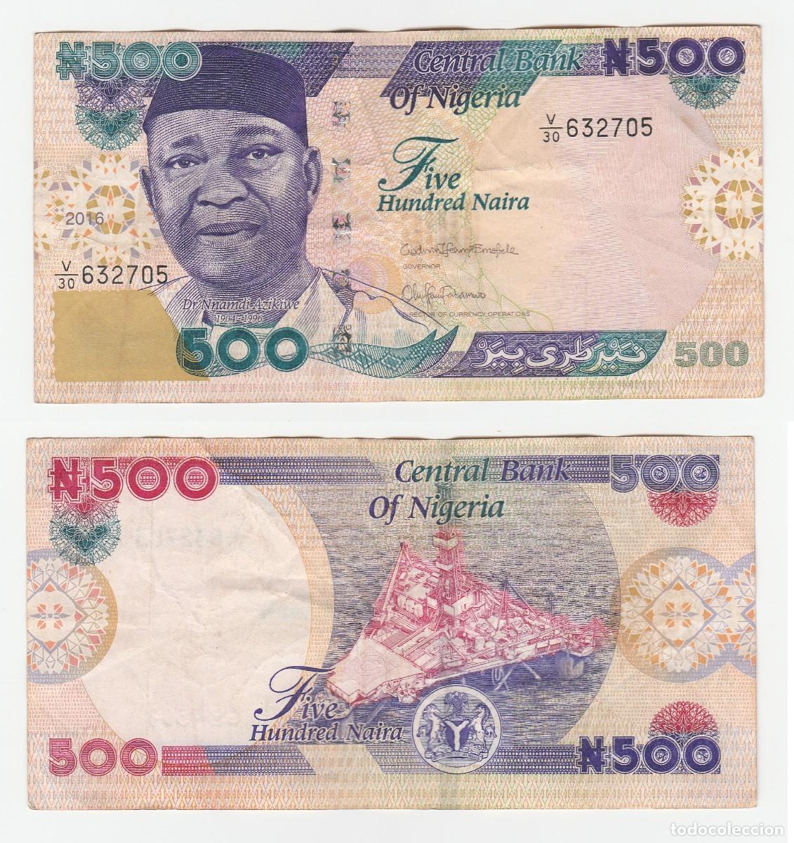 Billetes extranjeros: Nigeria 500 Naira 2016 n/s V|30 632705 (el billete de la foto)