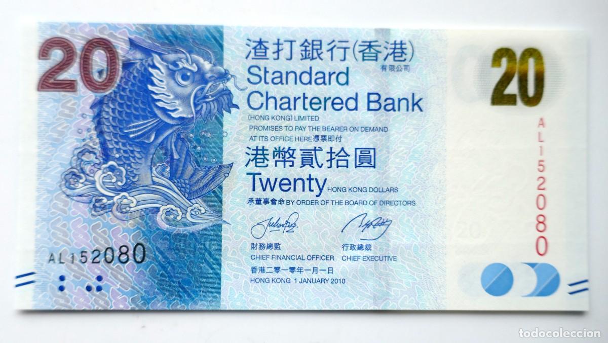 Billetes extranjeros: Hong Kong billete de 20 d&oacute;lares (01-01-2010). En muy buen estado de conservaci&oacute;n