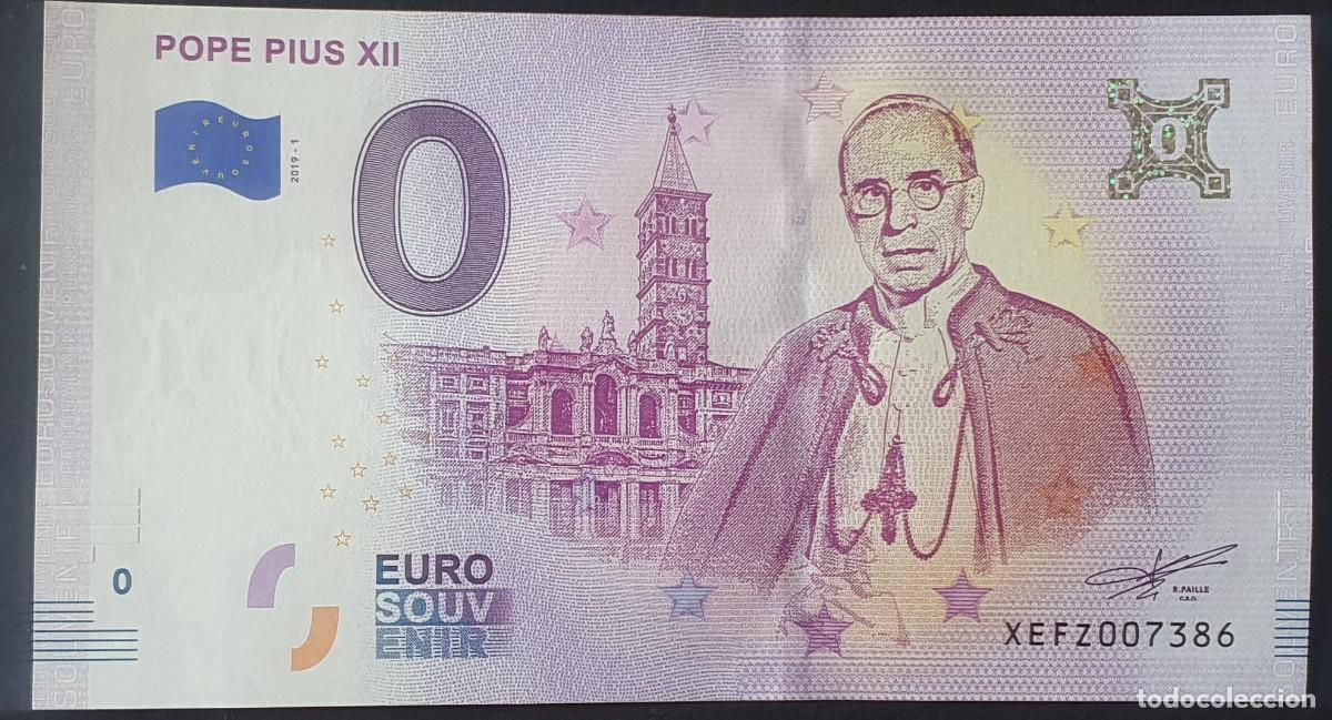 Billetes extranjeros: BILLETE 0 Euro Souvenir Alemania: XEFZ 2019-1 POPE PIUS XII