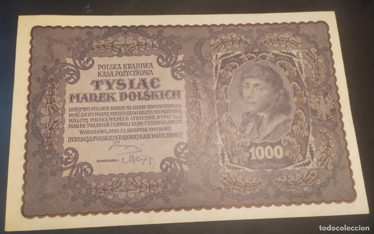 Billetes extranjeros: POLONIA : 1000 Marek 1919.EBC.EF. PK. #29
