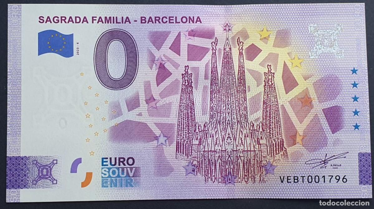 Billetes extranjeros: BILLETE 0 Euro Souvenir Espa&ntilde;a: VEBT 2023-4 SAGRADA FAMILIA - BARCELONA