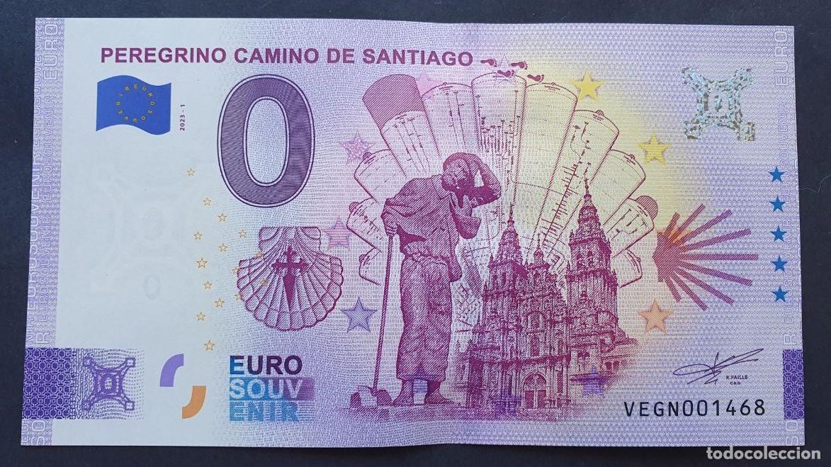 Billetes extranjeros: BILLETE 0 Euro Souvenir Espa&ntilde;a: VEGN 2023-1 PEREGRINO CAMINO DE SANTIAGO