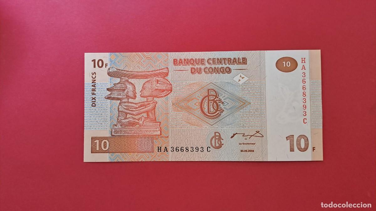 Banconote internazionali: CONGO - 2.003 - 10 FRANCOS - SIN CIRCULAR