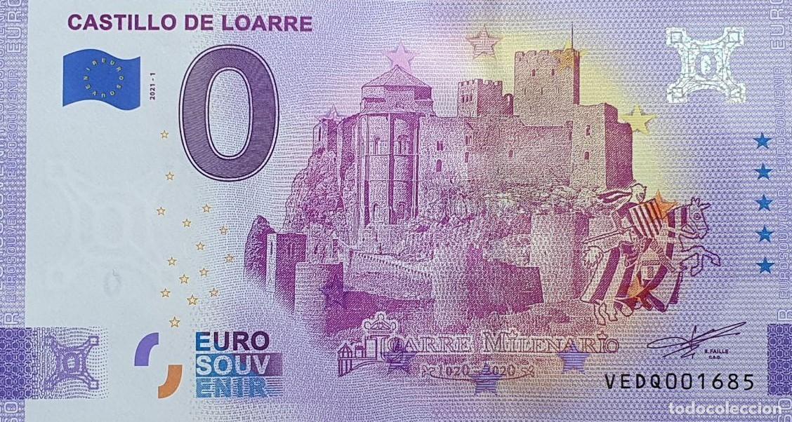 Billetes extranjeros: BILLETE 0 Euro Souvenir Espa&ntilde;a: VEDQ 2021-2 CASTILLO DE LOARRE