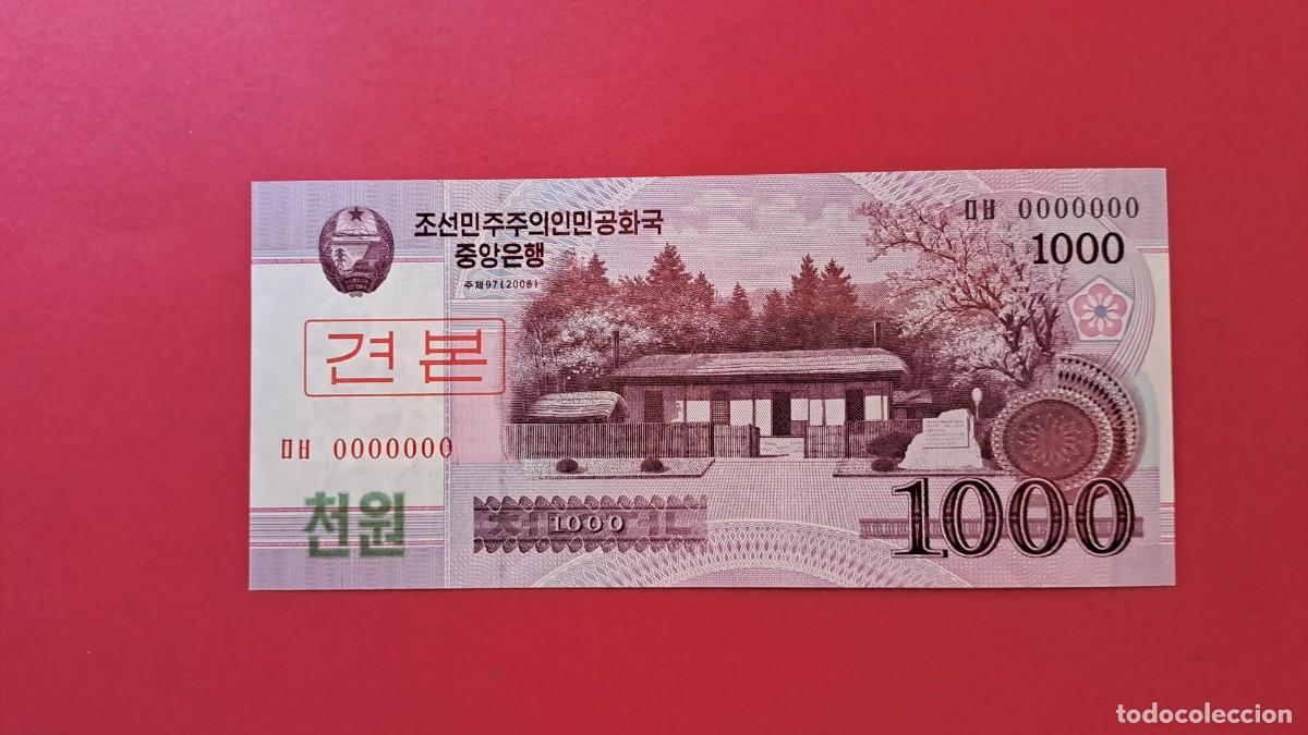 Billets internationaux: COREA NORTE - 2.008 - 1.000 WON - SIN CIRCULAR