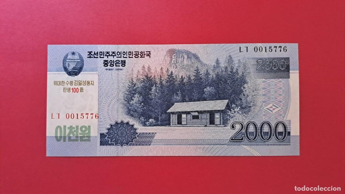 Billets internationaux: COREA NORTE - 2.008 - 2.000 WON - SIN CIRCULAR