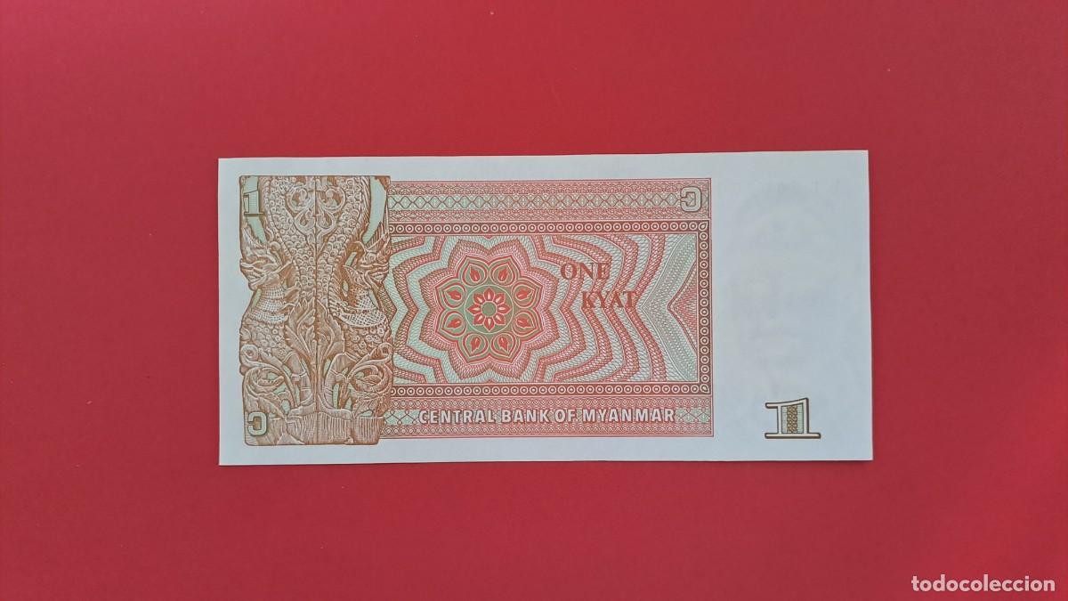 Billetes extranjeros: MYANMAR - 1 KYAT - SIN CIRCULAR - Foto 2