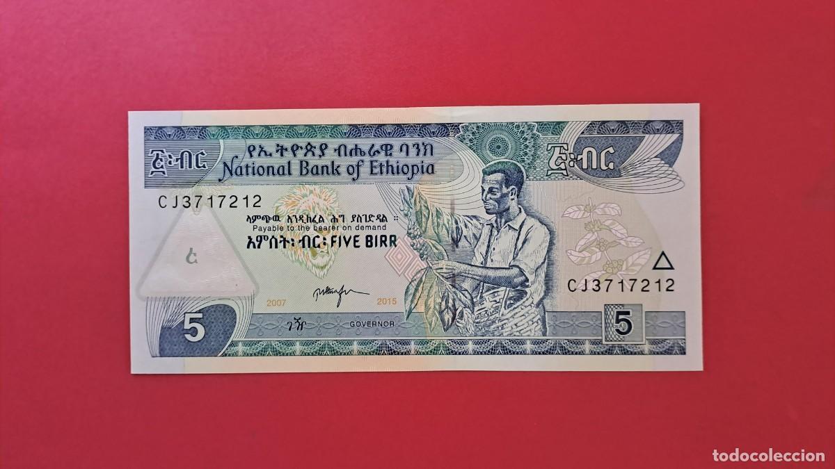 Internationale Banknoten: ETIOP&Iacute;A - 5 BIRR - SIN CIRCULAR