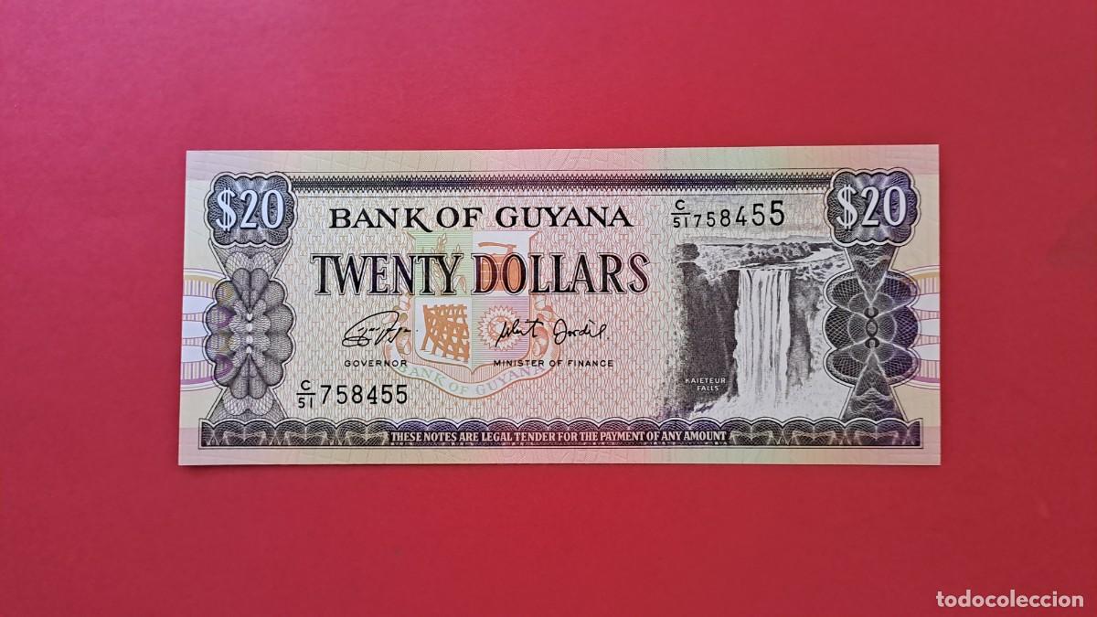 Internationale Banknoten: GUYANA - 20 D&Oacute;LARES - SIN CIRCULAR