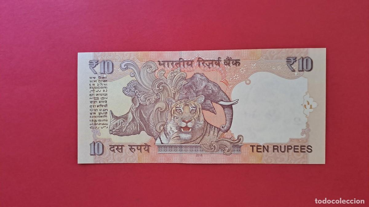 Billetes extranjeros: INDIA - 2.016 - 10 RUPIA - SIN CIRCULAR - Foto 2