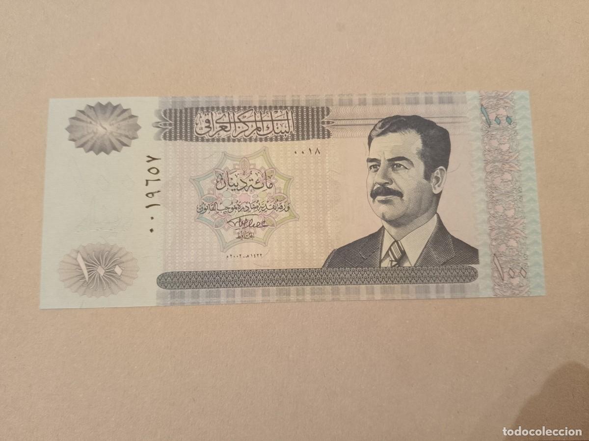 Billetes extranjeros: Billete Iraq, 100 DINARS, a&ntilde;o 2002, UNC - Foto 2