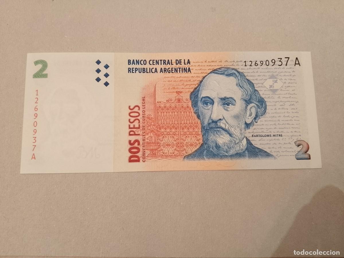 Billetes extranjeros: Billete Argentina, 2 pesos, serie A, UNC