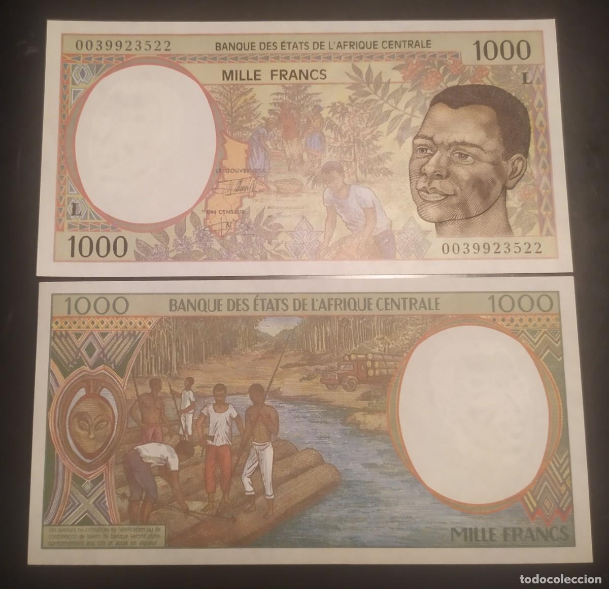 Billetes extranjeros: ESTADOS DEL &Aacute;FRICA CENTRAL : GABON 1000 francos. 1993-2001PK. # 402 L