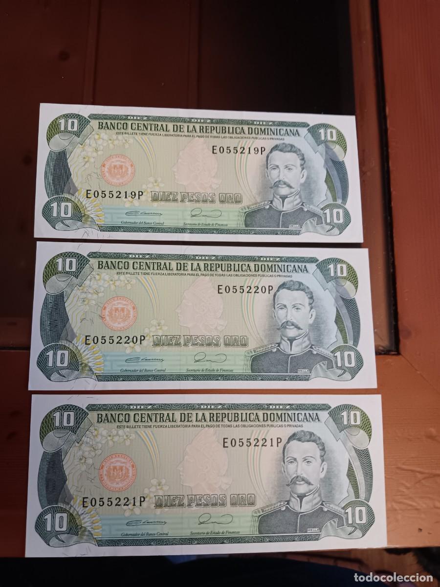 Billetes extranjeros: Billetes numeraci&oacute;n correlativa nuevos Rep&uacute;blica Dominicana.