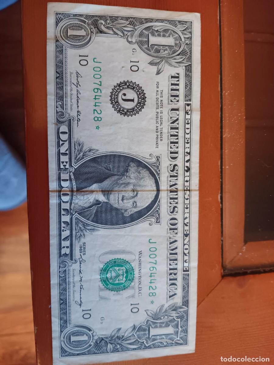 Billetes extranjeros: Billete one dollar 1969 usado con la numeraci&oacute;n acabada en * estrella