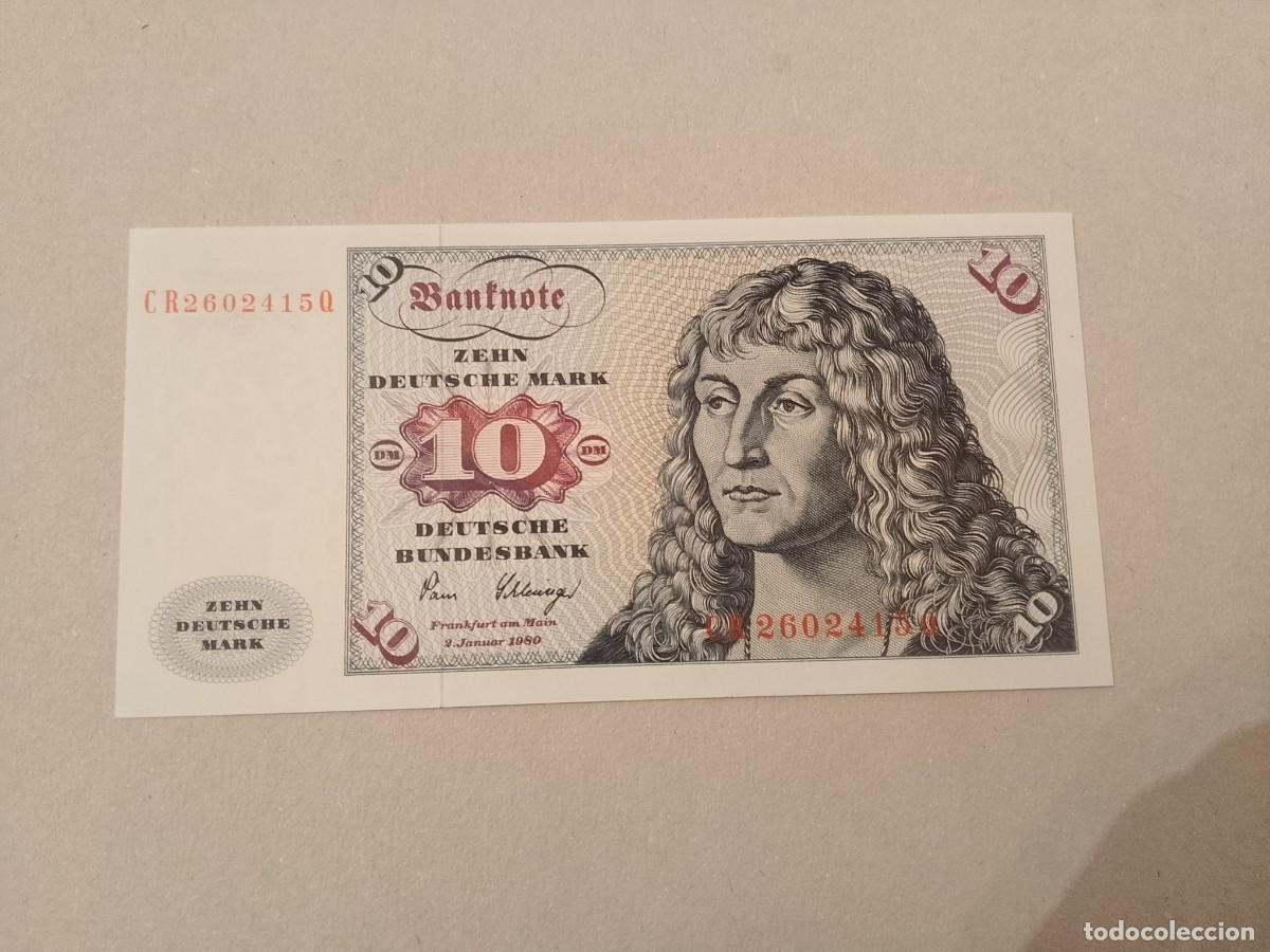 Billetes extranjeros: Billete Alemania, 10 Mark, a&ntilde;o 1980, UNC