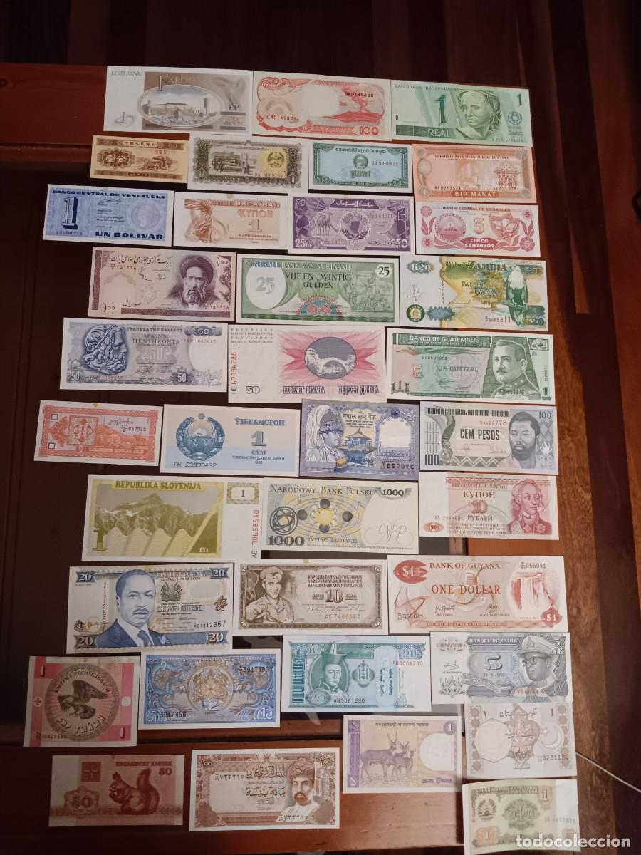 Billetes extranjeros: Lote 73 billetes colecci&oacute;n extranjeros