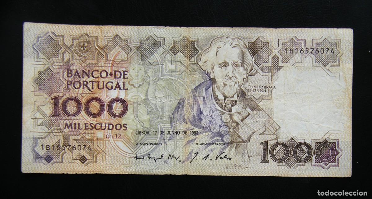 Notas Internacionais: PORTUGAL BILLETE DE 1.000 ESCUDOS 1993 CIRCULADO