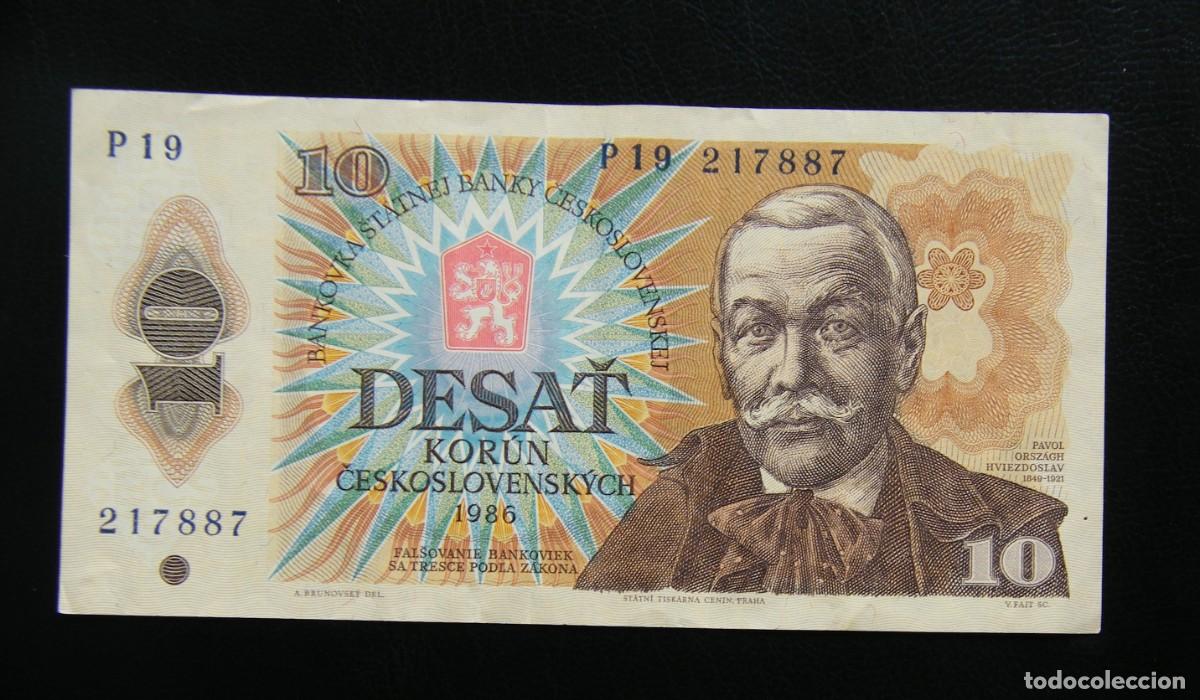 Banconote internazionali: CHECOSLOVAQUIA BILLETE DE 10 CORONAS 1986 EBC