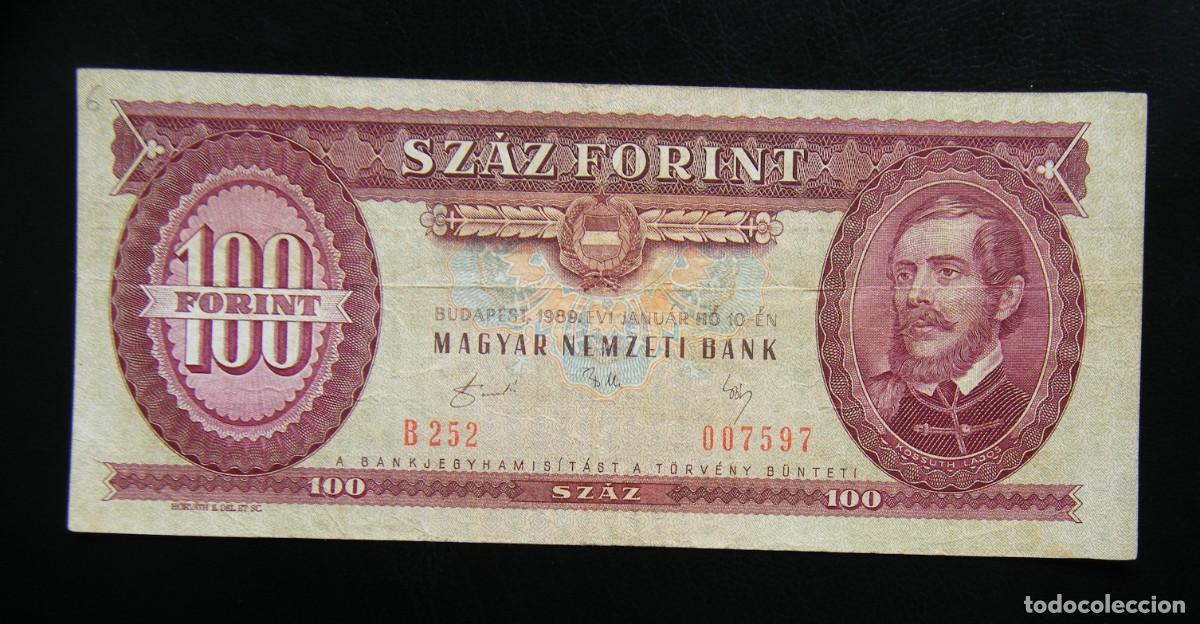 Billetes extranjeros: HUNGRIA BILLETE DE 100 FLORINES 1989 CIRCULADO