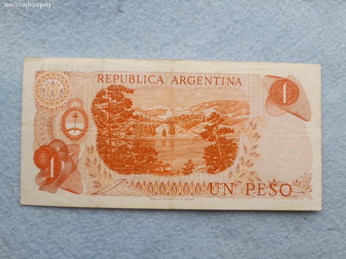 Notas Internacionais: Argentina. 1 Peso. A&ntilde;o 1970-74.