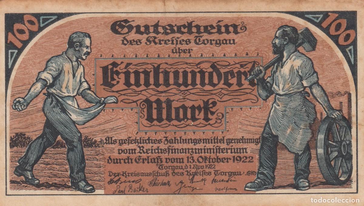 Billets internationaux: Escaso Billete 100 MARK - Alemania 13/10/1922 - (Por clasificar).
