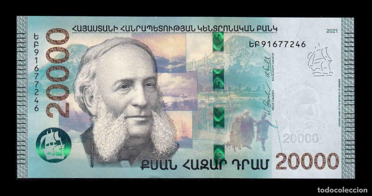 Billetes extranjeros: Armenia 20000 Dram Iv&aacute;n Konstant&iacute;novich Aivazovski 2021 Pick 65b Sc Unc