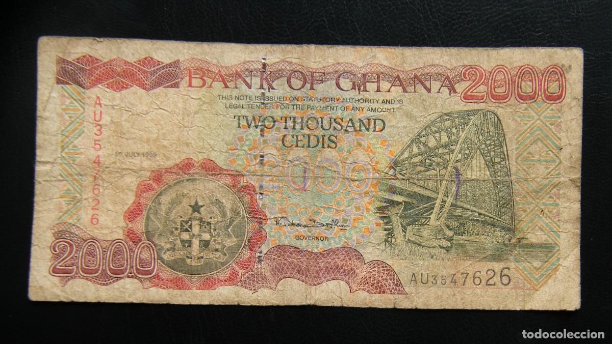 Billetes extranjeros: GHANA BILLETE DE 2.000 CEDIS 1999 CIRCULADO
