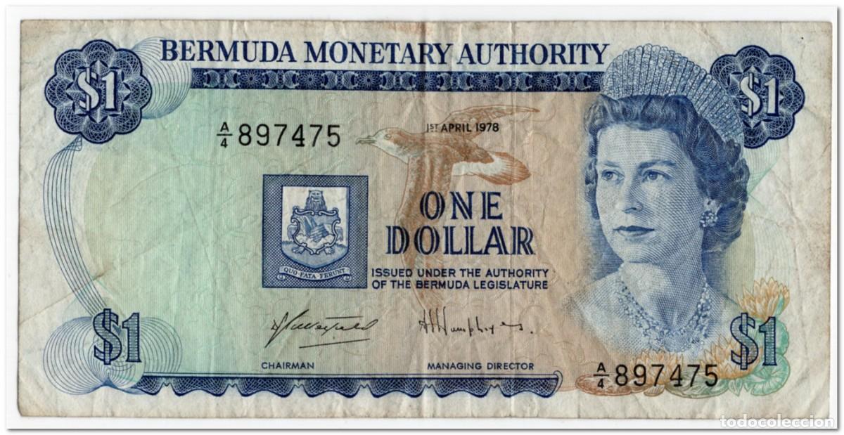 Billetes extranjeros: BERMUDA,1 DOLLAR,1978,P.28b,F