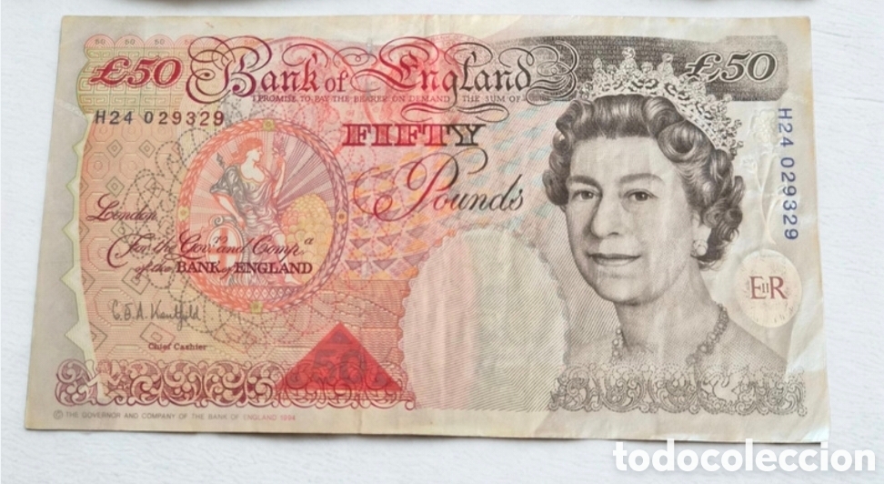 Billetes extranjeros: Gran Breta&ntilde;a 50 Libras Elizabeth II 1994