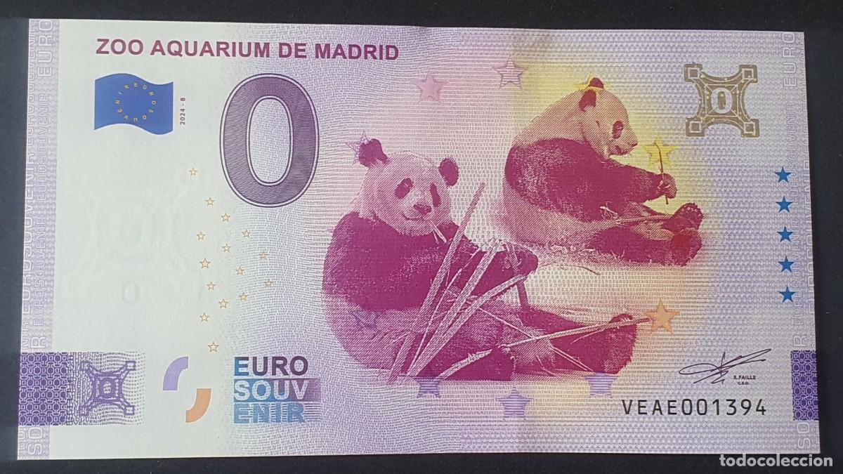 Billetes extranjeros: BILLETE 0 Euro Souvenir Espa&ntilde;a: VEAE 2024-8 ZOO AQUARIUM DE MADRID - Panda 5